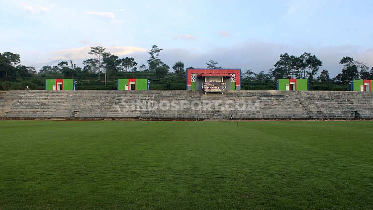 Pembangunan Stadion Kebo Giro Boyolali. Copyright: © Ronald Seger Prabowo/INDOSPORT