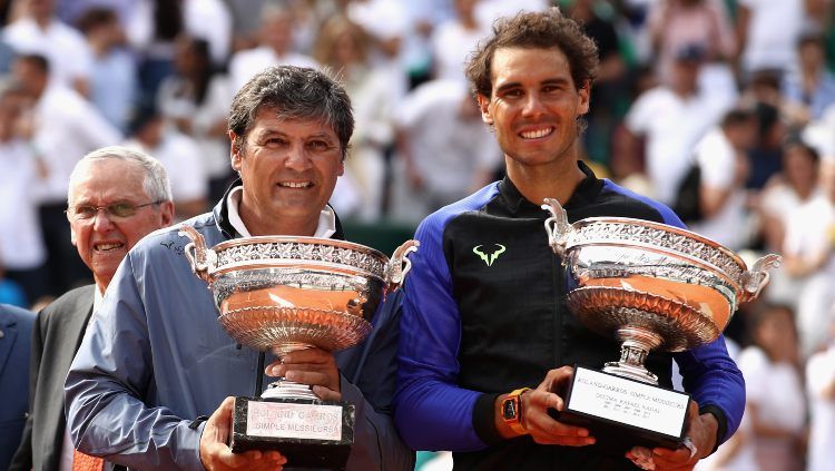 Rafael Nadal dan sang pelatih, Toni Nadal. Copyright: © Julian Finney/Getty Images