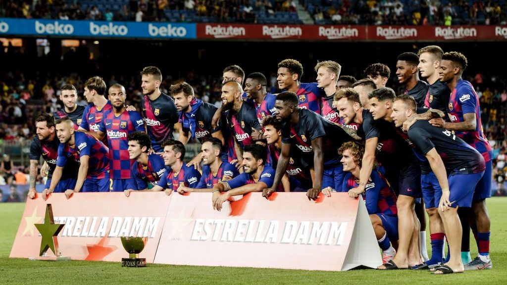 Berikut tersaji empat formasi yang bisa dicoba Barcelona musim depan, dimana dua di antaranya adalah skema jika Lautaro Martinez merapat ke Camp Nou. Copyright: © Erwin Spek/Soccrates/Getty Images