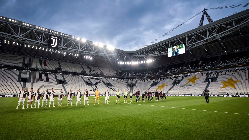 Semifinal Coppa Italia antara Juventus vs AC Milan di Allianz Stadium yang tanpa dihadiri penonton. Copyright: © Daniele Badolato - Juventus FC/Juventus FC via Getty Images