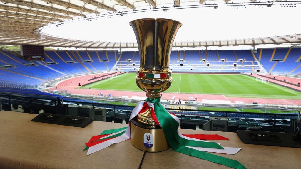 Trofi Coppa Italia Liga Italia Copyright: © Paolo Bruno/Getty Images for Lega Serie A