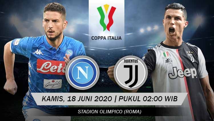 Duel antarlini pertandingan antara Napoli vs Juventus pada final Coppa Italia di Stadion Olimpico, Kamis (18/06/20) dini hari WIB. Copyright: © Grafis: Yanto/INDOSPORT