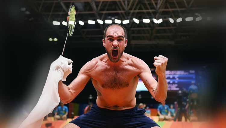 Jalan karier yang jauh dari dunia bulutangkis ditempuh tunggal putra Irlandia Scott Evans yang terjun ke dunia fashion pasca pensiun. Copyright: © Stephen McCarthy/Sportsfile via Getty Images