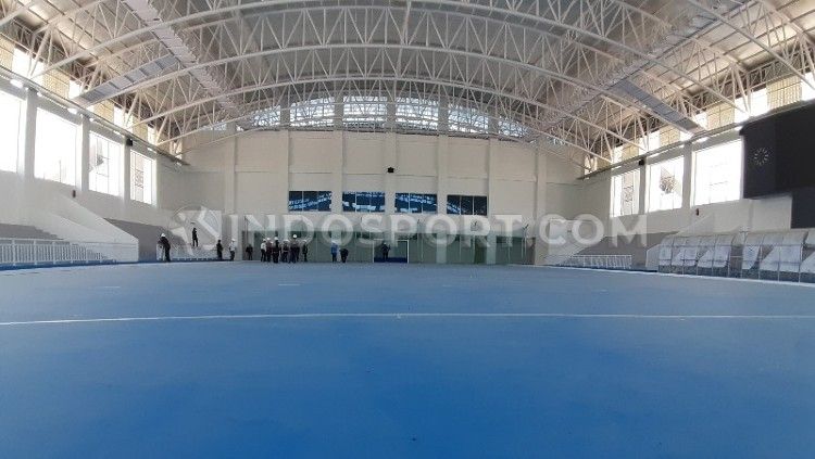 Venue Hoki Indoor untuk PON XX Papua yang pembangunannya sudah rampung. Copyright: © Sudjarwo/INDOSPORT