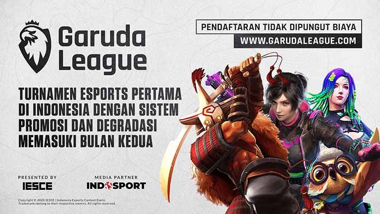 Garuda League adalah kompetisi esports jangka panjang berskala besar pertama di Indonesia dengan sistem promosi dan degradasi dari 3 divisi. Copyright: © IESCE