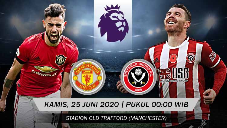 Berikut link live streaming pertandingan Liga Inggris pada pekan ke-31 antara Manchester United vs Sheffield United. Copyright: © Grafis: Yanto/INDOSPORT