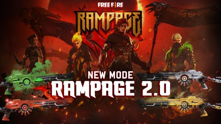 Free Fire menambahkan Mode Rampage 2.0. Copyright: © Garena