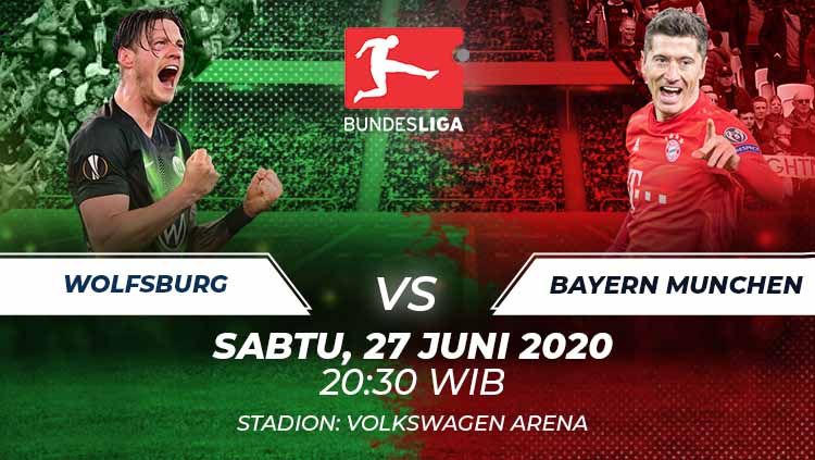 Berikut prediksi pertandingan Wolfsburg vs Bayern Munchen di ajang Bundesliga Jerman pekan ke-34, Sabtu (27/06/2020) pukul 20.30 WIB di Volkswagen Arena. Copyright: © Grafis:Frmn/Indosport.com