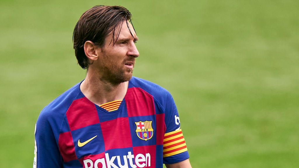 Megabintang Barcelona, Lionel Messi dikabarkan bakal meninggalkan raksasa LaLiga Spanyol itu di akhir musim 2021 mendatang. Copyright: © Jose Manuel Alvarez/Quality Sport Images/Getty Images
