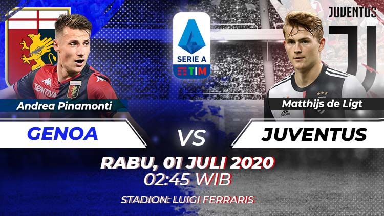 Berikut tersaji prediksi pertandingan sepak bola Serie A Liga Italia 2019-2020 pekan ke-29, dimana Juventus akan menghadapi tim gurem Genoa. Copyright: © Amanda Dwi Ayustri/INDOSPORT