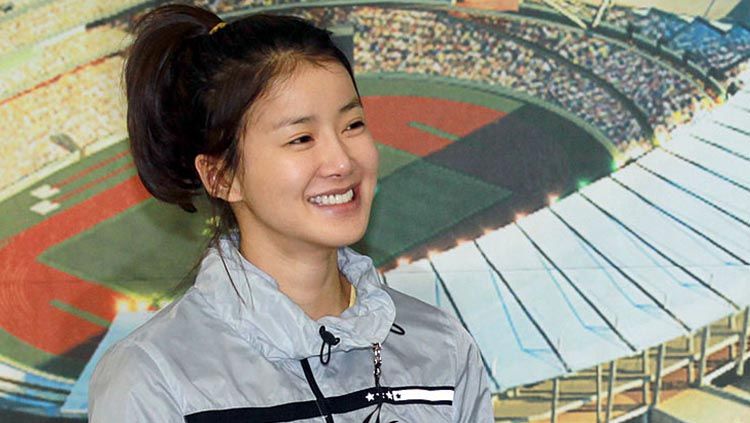 Lee Si Young saat ditunjuk menjadi duta Asian Games 2014. Copyright: © ilgan Sports/Multi-Bits via Getty Images