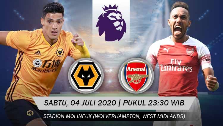 Berikut prediksi pertandingan Liga Inggris Wolverhampton Wanderers vs Arsenal, Sabtu (04/07/20) esok. Copyright: © Grafis: Yanto/INDOSPORT