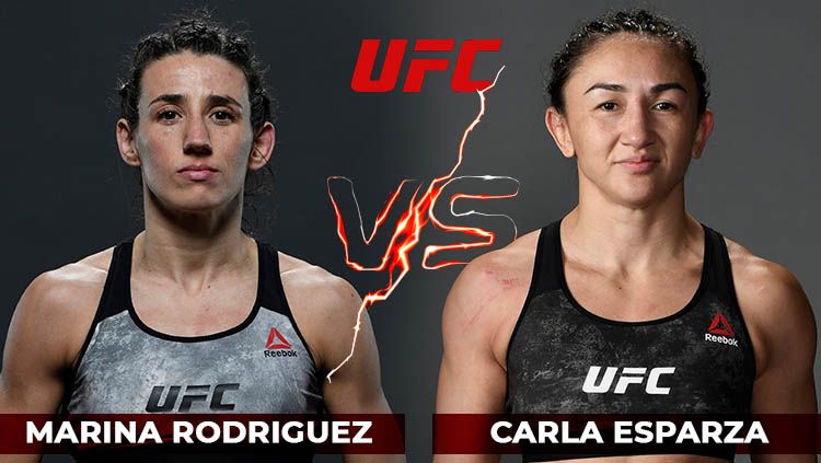 Duel UFC wanita yang akan mempertemukan Marina Rodriguez vs Carla Esparza batal digelar lantaran ditemukan adanya kasus positif virus corona. Copyright: © Amanda Dwi Ayustri/INDOSPORT