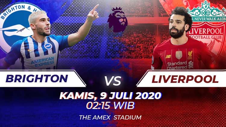 Berikut link live streaming Liga Inggris Brighton vs Liverpool, Kamis (09/07/20). Copyright: © Amanda Dwi Ayustri/INDOSPORT