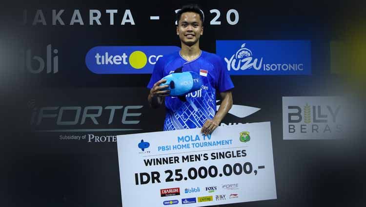 Media China merilis persentase pebulutangkis Indonesia, Anthony Sinisuka Ginting meraih medali emas pada Olimpiade Tokyo yang akan digelar tahun 2021 mendatang. Copyright: © Humas PBSI