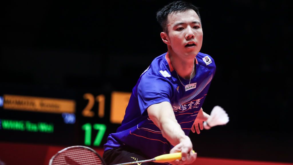 Wang Tzu Wei unggah status untuk fans pasca kemenangannya atas Jonatan Christie di babak 32 besar Malaysia Masters 2022, Rabu (6/7/22). Copyright: © Shi Tang/Getty Images