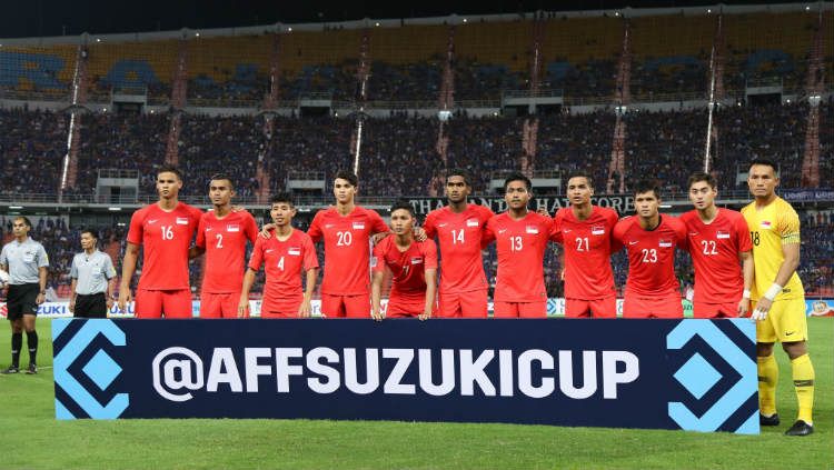 Timnas Singapura di Piala AFF 2018. Copyright: © Pakawich Damrongkiattisak/Getty Images