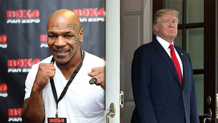 Legenda tinju dunia, Mike Tyson ternyata pernah mempekerjakan Presiden Amerika Serikat, Donald Trump sebagai karyawannya. Bagaimana bisa? Copyright: © Getty images