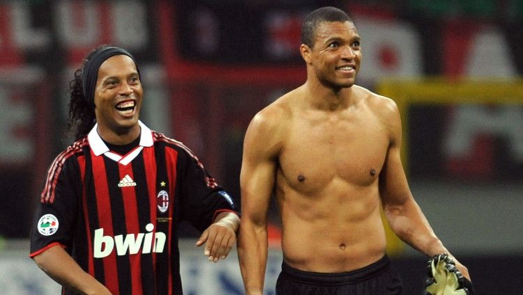 Nelson Dida (kanan), kiper legendaris AC Milan dari Brasil. Copyright: © Valerio Pennicino/Getty Images