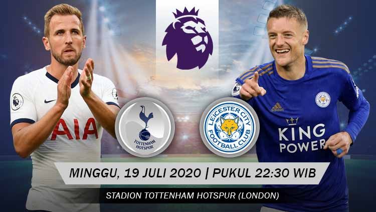 Berikut link live streaming pertandingan Liga Inggris pada pekan ke-37 yang mempertemukan Tottenham Hotspur vs Leicester City. Copyright: © Grafis: Yanto/INDOSPORT