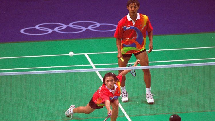 Zelin Resiana dan Bambang Suprianto di Olimpiade 2000. Copyright: © Michael Steele /Allsport/Getty Images