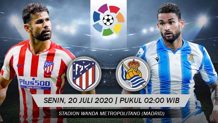 Prediksi pertandingan LaLiga Spanyol antara Atletico Madrid vs Real Sociedad. Copyright: &copy; Grafis: Yanto/INDOSPORT