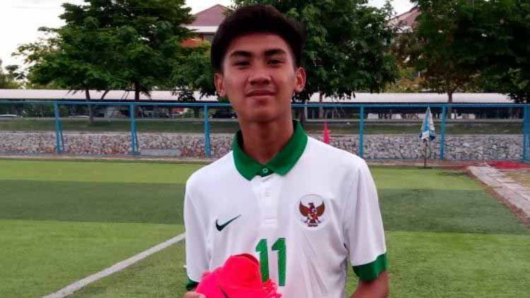 Pemain muda Bhayangkara FC, Miftahul Husyen antusias bergabung dalam pemusatan latihan Timnas Indonesia U-19. Copyright: © Dokumen Pribadi