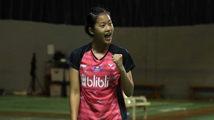 Pebulutangkis tunggal putri Indonesia, Putri Kusuma Wardani membuat haru netizen usai sukses menjadi juara di Spain Masters 2021, Minggu (23/05/21). Copyright: © Badminton Indonesia