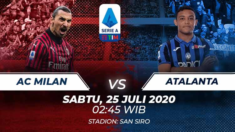 AC Milan akan ditantang Atalanta dalam pertandingan pekan ke-36 Serie A Liga Italia 2019-2020 yang bisa disaksikan melalui link live streaming berikut ini. Copyright: © Grafis:Frmn/Indosport.com