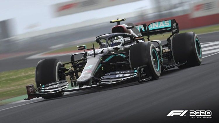 Codemasters memberikan update tampilan mobil baru milik tim Mercedes yang akan dikendarai Lewis Hamilton dan Valterri Bottas di Formula 1 (F1). Copyright: © //www.formula1.com/en/latest/article.codemasters-update-f1-2020-game-with-mercedes-new-black-livery.