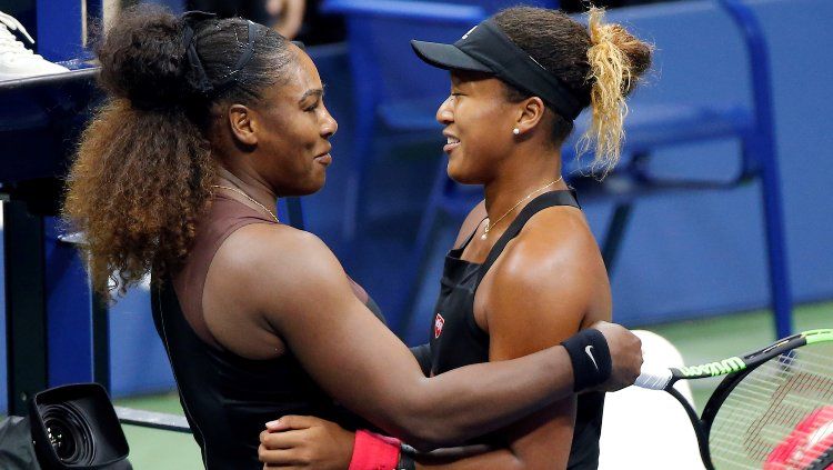 Serena Williams dan Naomi Osaka. Copyright: © Mohammed Elshamy/Anadolu Agency/Getty Images