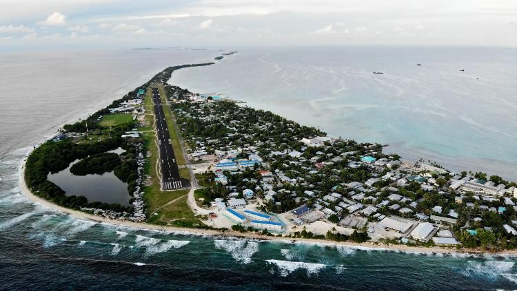 Pemandangan pulau Tuvalu. Copyright: © Mario Tama/Getty Images