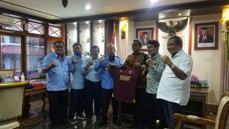 Manajemen klub Liga 1 PSM Makassar temui Bupati Bantul. Copyright: © Ronald Seger Prabowo/INDOSPORT