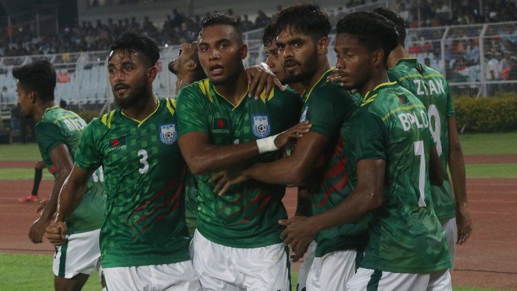 Timnas Bangladesh di kualifikasi Piala Dunia. Copyright: © Debajyoti Chakraborty/NurPhoto via Getty Images