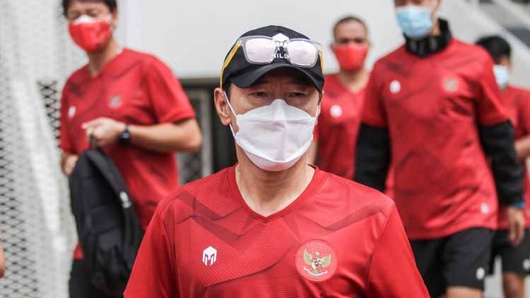 Shin Tae-yong, pelatih Timnas Indonesia. Copyright: © Naufal/PSSI