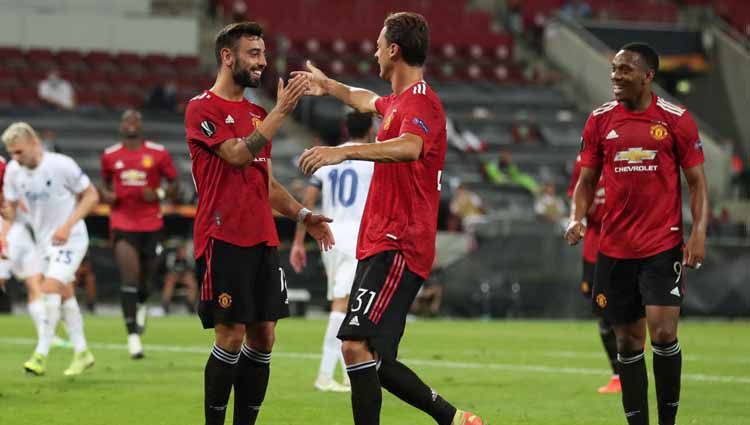 Sebanyak tiga fakta menarik tertoreh pada kemenangan dramatis antara Manchester United vs FC Copenhagen di perempatfinal Liga Europa musim 2019-2020. Copyright: © James Williamson - AMA/Getty Images