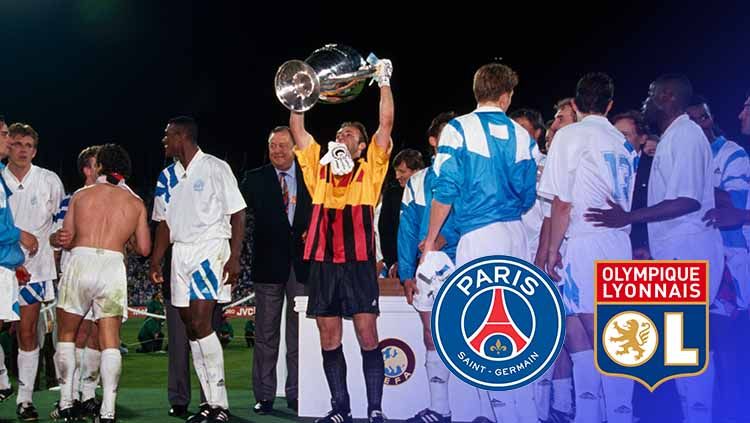Keberhasilan Paris Saint-Germain dan Lyon ke semifinal Liga Champions tak bisa dipisahkan begitu saja dengan peristiwa penting pada 1993. Copyright: © Grafis:Frmn/Indosport.com