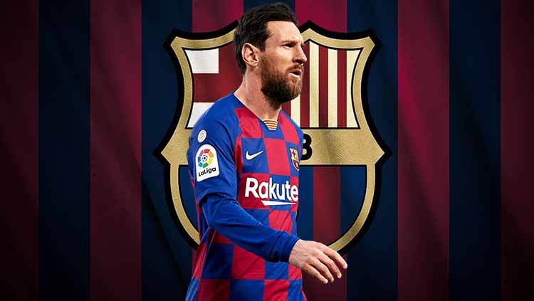 PSG dipercaya gunakan cara propaganda lewat rumor Lionel Messi demi hancurkan raksasa LaLiga Spanyol, Barcelona. Tolak tuduhan, Mauricio Pochettino buka suara. Copyright: © Grafis:Frmn/Indosport.com