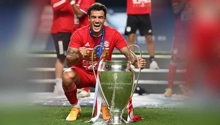 Keberhasilan Philippe Coutinho membawa Bayern Munchen juara Liga Champions tentu membuat pelatih baru Barcelona, Ronald Koeman kepincut. Copyright: © Twitter@ChampionsLeague