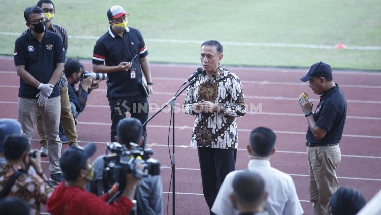 Ketua umum PSSI, Mochamad Iriawan menyampaikan pesan penting untuk para pemain Timnas Indonesia U-16 yang sedang menjalani pemusatan latihan di Yogyakarta. Copyright: © Herry Ibrahim/INDOSPORT