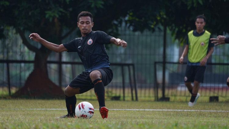 Osvaldo Haay cetak 3 gol di internal game Persija, Sabtu (05/09/20) pagi tadi. Copyright: © Khairul Imam/Persija Jakarta