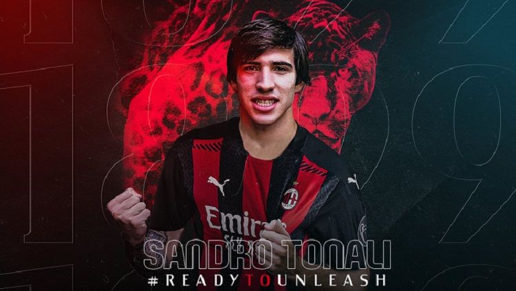 AC Milan resmi mendapatkan jasa Sandro Tonali Copyright: © Twitter AC Milan/@acmilan