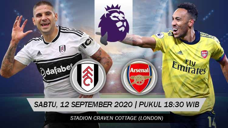 Berikut link live streaming pertandingan pembuka Liga Inggris 2020/21 antara Fulham vs Arsenal, Sabtu (12/09/20) pukul 18.30 WIB. Copyright: © Grafis: Yanto/INDOSPORT