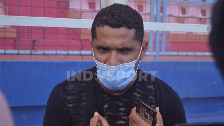 Alberto Goncalves akan tetap berkiprah di Liga 1 musim depan bersama Madura United. Foto: Muhammad Effendi/INDOSPORT. Copyright: © Muhammad Effendi/INDOSPORT