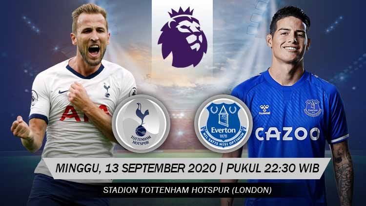 Berikut prediksi pertandingan Tottenham Hotspur vs Everton di ajang Liga Inggris pekan ke-1, Minggu (13/9/2020) pukul 22.30 WIB di Tottenham Hotspur Stadium. Copyright: © Grafis: Yanto/INDOSPORT