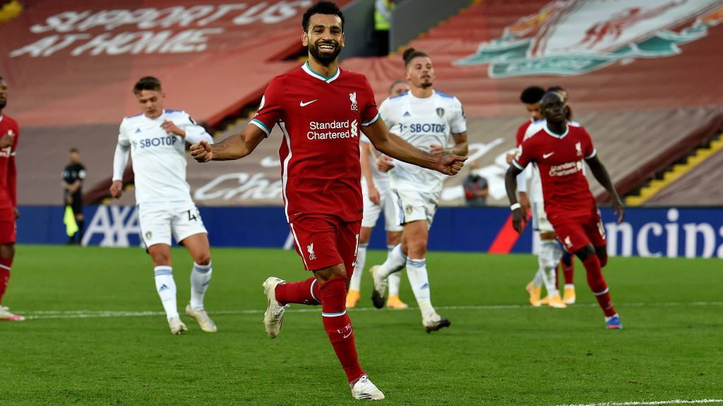 Mohamed Salah Beri Respon Setelah Cetak Hattrick Di laga Liverpool vs Leeds Copyright: © John Powell/Liverpool FC via Getty Images