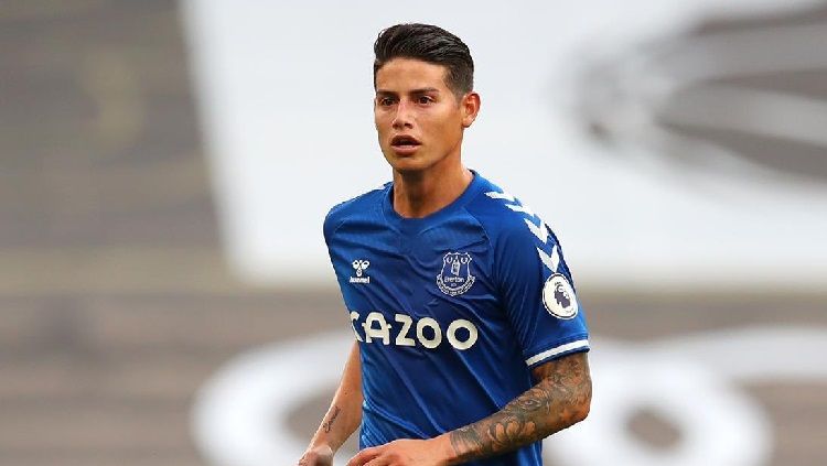 Pemain Everton, James Rodriguez, pernah mengalami gangguan bicara sewaktu kecil. Copyright: © twitter @Everton