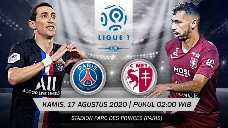 Berikut link live streaming pertandingan pekan ketiga kompetisi Ligue 1 Prancis musim 2020-2021 antara Paris Saint-Germain (PSG) vs Metz. Copyright: © Grafis: Yanto/INDOSPORT