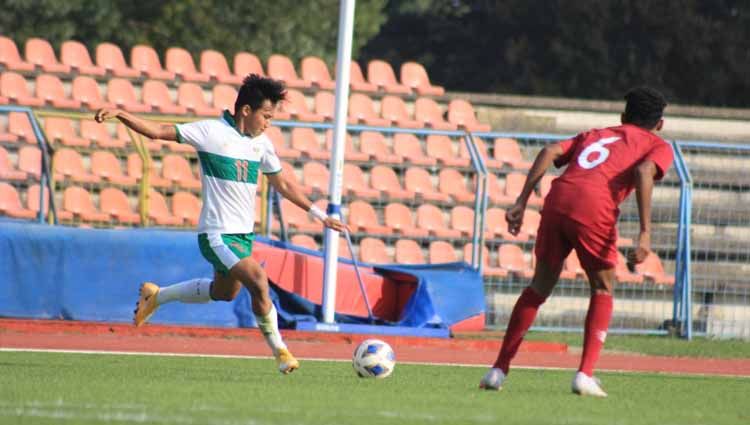 Timnas Indonesia U-19 saat melawan Qatar U-19. Copyright: © Media PSSI