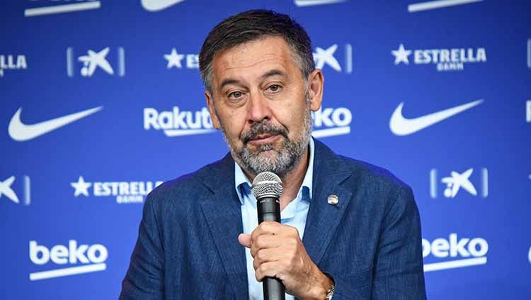 Mantan Presiden Barcelona, Josep Maria Bartomeu membantah tudingan soal keterlibatannya membocorkan kontrak megah Lionel Messi di media. Copyright: © Getty Images